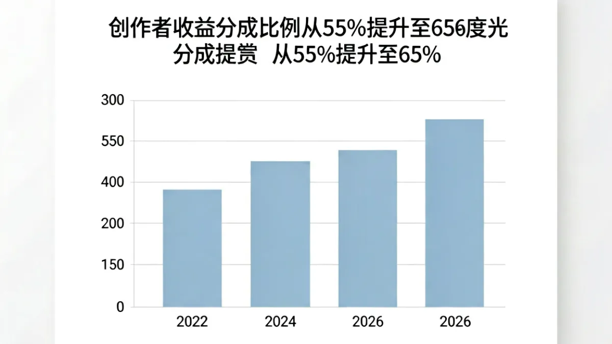 糖心官网创作者激励计划升级公告界面，显示分成比例调整说明与图表